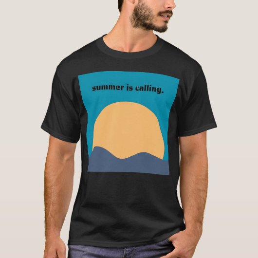 Summer Is Calling Printed  friends Tシャツ (正面)