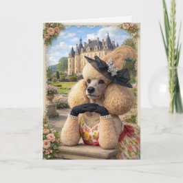  Summer Is In The Air, Poodle Blank Card カード