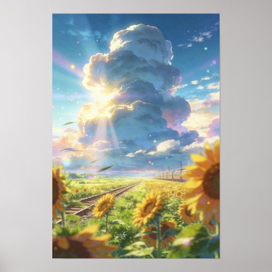 Summer Journey Sunflowers and the Sky Express ポスター (正面)