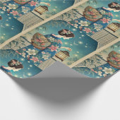 summer kimono&fireflies ラッピングペーパー (角)