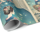 summer kimono&fireflies ラッピングペーパー (ロールコーナー)