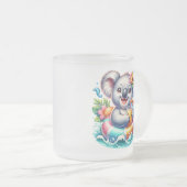 Summer Koala Sublimation Clipart-97702 フロストグラスマグカップ (正面右)