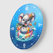 Summer Koala Sublimation Clipart-97702 ラージ壁時計 (傾斜)