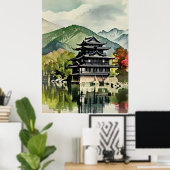 Summer Lake Castle ポスター (ホームオフィス)