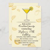 Summer Lemon Birthday Party Invite 招待状 (正面/裏面)