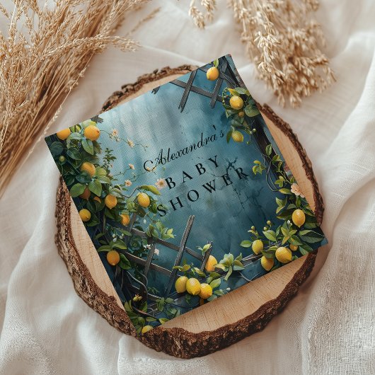 Summer Lemon Blossom Baby Shower スタンダードカクテルナプキン