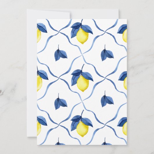 Summer Lemon Brunch Wedding  招待状 (裏面)