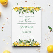 Summer Lemon Citrus Fruit Wedding Invitation  招待状