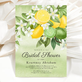 Summer Lemon & Lime Bridal Shower Invitation 招待状