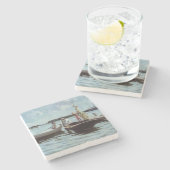 Summer Life in the Islelets (by Albert Edelfeel) ストーンコースター (横)