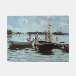 Summer Life in the Islelets (by Albert Edelfeel) ドアマット