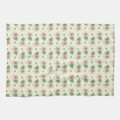 Summer Lily Floral Seamless Pattern キッチンタオル (横)