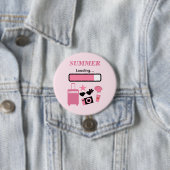 Summer Loading Pink Button 缶バッジ (インサイチュ)
