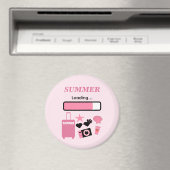 Summer Loading Pink Magnet マグネット (インサイチュ (食洗機))