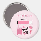 Summer Loading Pink Magnet マグネット (正面/裏面)
