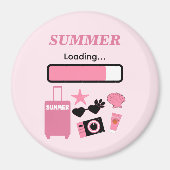 Summer Loading Pink Magnet マグネット (正面)