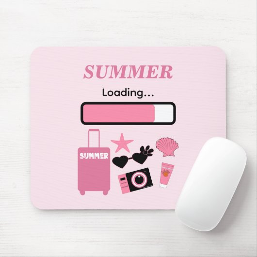 Summer Loading Pink Mousepad マウスパッド (マウス)