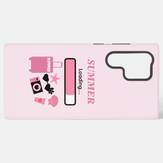 Summer Loading Pink Samsung Galaxyケース (裏面横)
