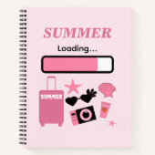 Summer Loading Pink Spiral Notebook ノートブック (正面)
