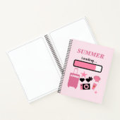 Summer Loading Pink Spiral Notebook ノートブック (内部)