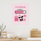 Summer Loading Pink Summer Wall Art ポスター (キッチン)