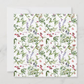 Summer Love Is In Bloom Wildflower Bridal Shower 招待状 (裏面)