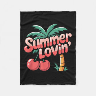 Summer Lovin Tropical Beach Paradise フリースブランケット