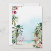 Summer Luau | Tropical Pool Party Birthday 招待状 (裏面)