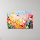 Summer Meadow – Expressive Abstract Wildflowers キャンバスプリント (正面)