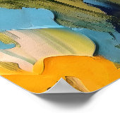 Summer Meadow – Expressive Abstract Wildflowers ポスター (角)