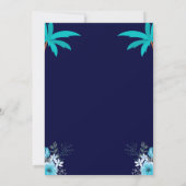 Summer Miami Weekend Beach Bachelorette Party  招待状 (裏面)