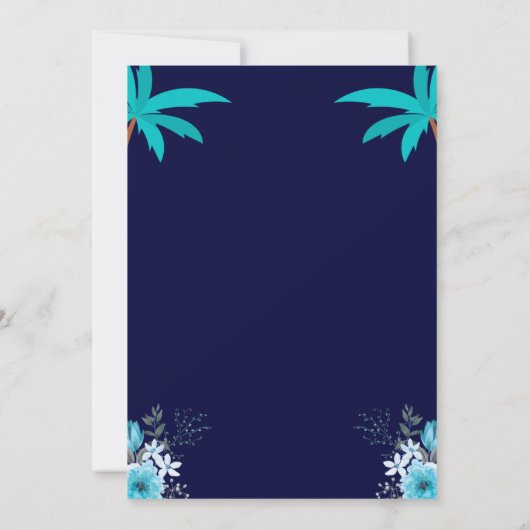 Summer Miami Weekend Beach Bachelorette Party  招待状 (裏面)