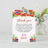 Summer Mixed Berries Baby Shower サンキューカード (スタンド正面)