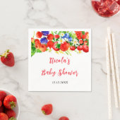 Summer Mixed Berries Baby Shower スタンダードカクテルナプキン (インサイチュ)