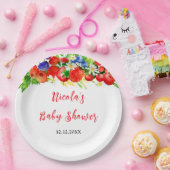 Summer Mixed Berries Baby Shower ペーパープレート (パーティー)