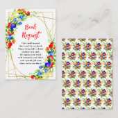 Summer Mixed Berries Baby Shower Book Request エンクロージャーカード (正面/裏面)