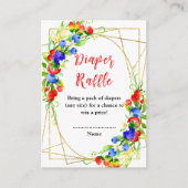 Summer Mixed Berries Baby Shower Diaper Raffle エンクロージャーカード (正面)