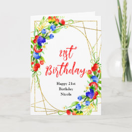 Summer Mixed Berries Birthday カード