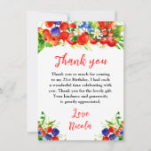 Summer Mixed Berries Birthday サンキューカード (正面)