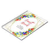 Summer Mixed Berries Birthday Guest Book ノートブック (左側)