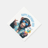 Summer Monkey Happy Birthday Bro Summer Vibes スタンダードカクテルナプキン (角)