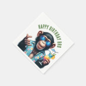 Summer Monkey Happy Birthday Bro Summer Vibes スタンダードカクテルナプキン (角)