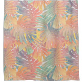 Summer Monstera Palm Jungle 1 シャワーカーテン (正面)