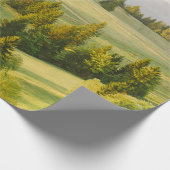 summer mountains green grass and blue sky landscap ラッピングペーパー (角)