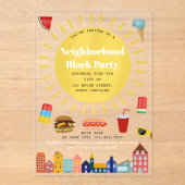 Summer Neighborhood Block Party アクリル招待状 (正面)