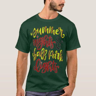 Summer Nights and Ballpark Lights Softball Sports  Tシャツ