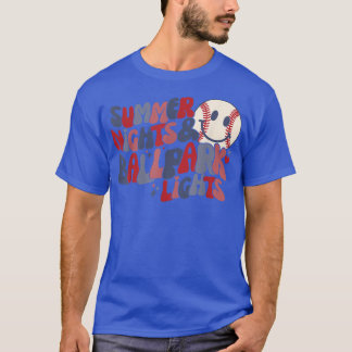 Summer Nights And Ballpark LightsCute Baseball  Tシャツ