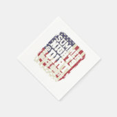 Summer Nights And Dirt Track Lights USA Flag Race スタンダードカクテルナプキン (角)