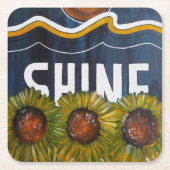 Summer Nights Painting by Alfred Fox スクエアペーパーコースター (正面)