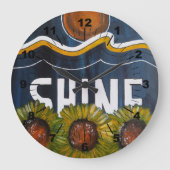 Summer Nights Painting by Alfred Fox ラージ壁時計 (正面)